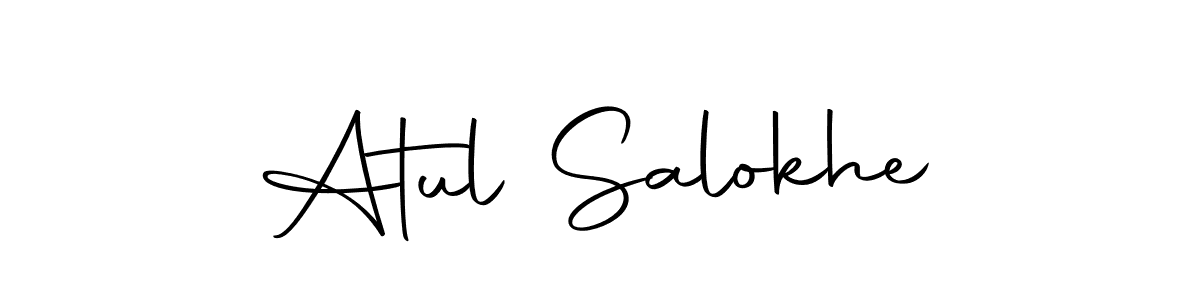 You should practise on your own different ways (Autography-DOLnW) to write your name (Atul Salokhe) in signature. don't let someone else do it for you. Atul Salokhe signature style 10 images and pictures png