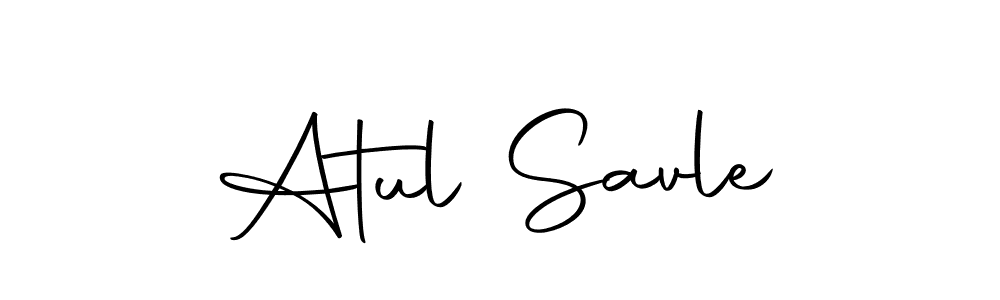 How to make Atul Savle name signature. Use Autography-DOLnW style for creating short signs online. This is the latest handwritten sign. Atul Savle signature style 10 images and pictures png