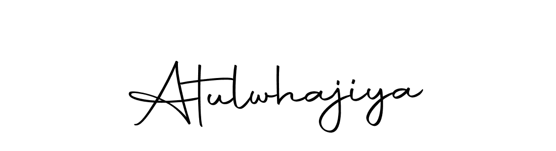 Create a beautiful signature design for name Atulwhajiya. With this signature (Autography-DOLnW) fonts, you can make a handwritten signature for free. Atulwhajiya signature style 10 images and pictures png