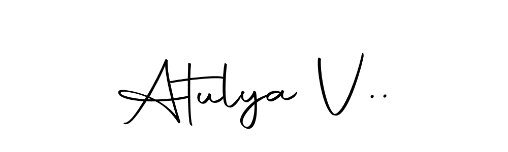 if you are searching for the best signature style for your name Atulya V... so please give up your signature search. here we have designed multiple signature styles  using Autography-DOLnW. Atulya V.. signature style 10 images and pictures png