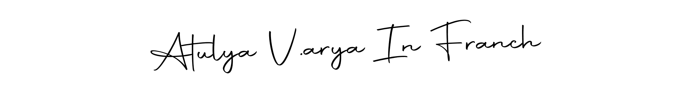 You can use this online signature creator to create a handwritten signature for the name Atulya V.arya In Franch. This is the best online autograph maker. Atulya V.arya In Franch signature style 10 images and pictures png