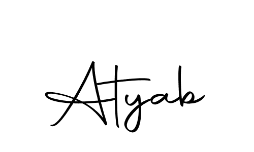 Create a beautiful signature design for name Atyab. With this signature (Autography-DOLnW) fonts, you can make a handwritten signature for free. Atyab signature style 10 images and pictures png