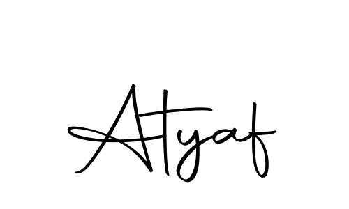 You can use this online signature creator to create a handwritten signature for the name Atyaf. This is the best online autograph maker. Atyaf signature style 10 images and pictures png