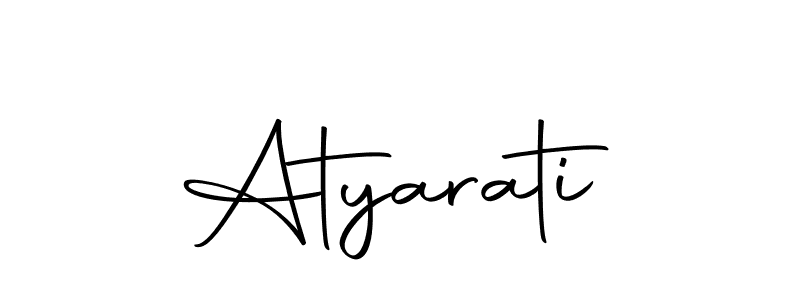 You should practise on your own different ways (Autography-DOLnW) to write your name (Atyarati) in signature. don't let someone else do it for you. Atyarati signature style 10 images and pictures png