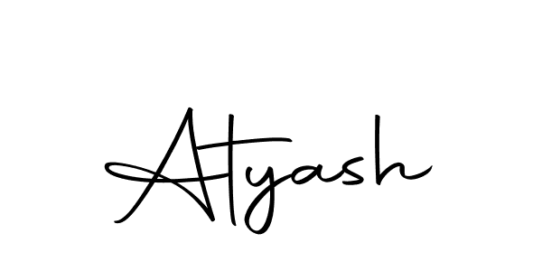 How to make Atyash name signature. Use Autography-DOLnW style for creating short signs online. This is the latest handwritten sign. Atyash signature style 10 images and pictures png