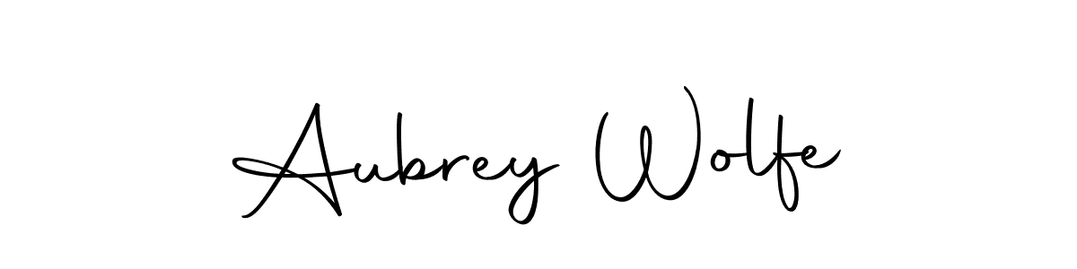 You should practise on your own different ways (Autography-DOLnW) to write your name (Aubrey Wolfe) in signature. don't let someone else do it for you. Aubrey Wolfe signature style 10 images and pictures png