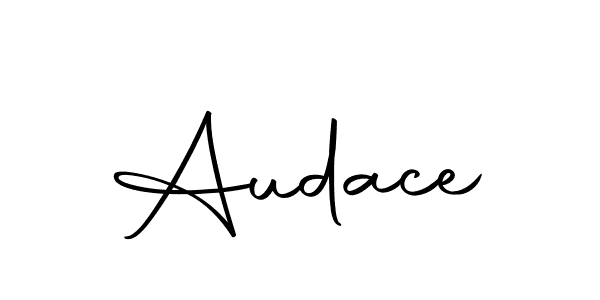 Use a signature maker to create a handwritten signature online. With this signature software, you can design (Autography-DOLnW) your own signature for name Audace. Audace signature style 10 images and pictures png