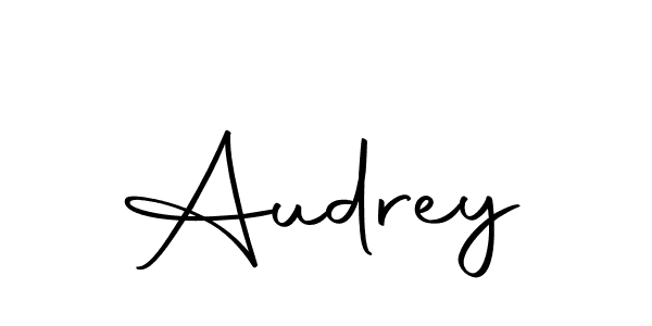 Design your own signature with our free online signature maker. With this signature software, you can create a handwritten (Autography-DOLnW) signature for name Audrey. Audrey signature style 10 images and pictures png