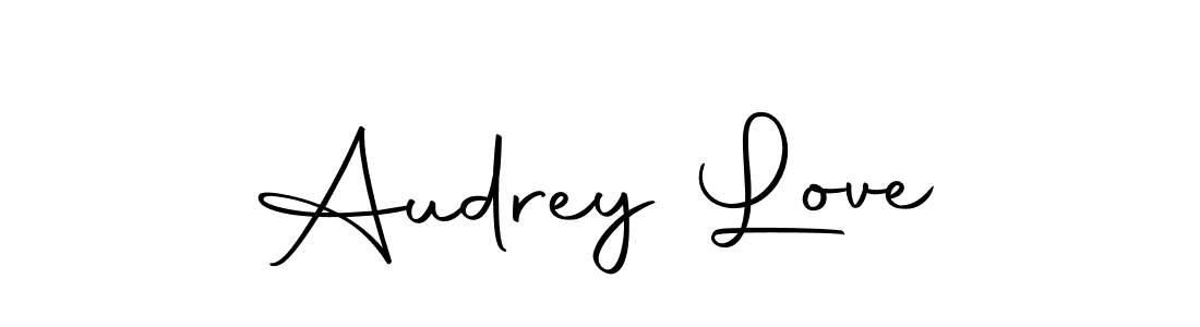 Audrey Love stylish signature style. Best Handwritten Sign (Autography-DOLnW) for my name. Handwritten Signature Collection Ideas for my name Audrey Love. Audrey Love signature style 10 images and pictures png