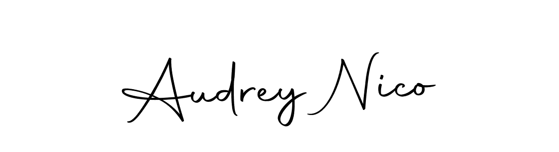 Also You can easily find your signature by using the search form. We will create Audrey Nico name handwritten signature images for you free of cost using Autography-DOLnW sign style. Audrey Nico signature style 10 images and pictures png