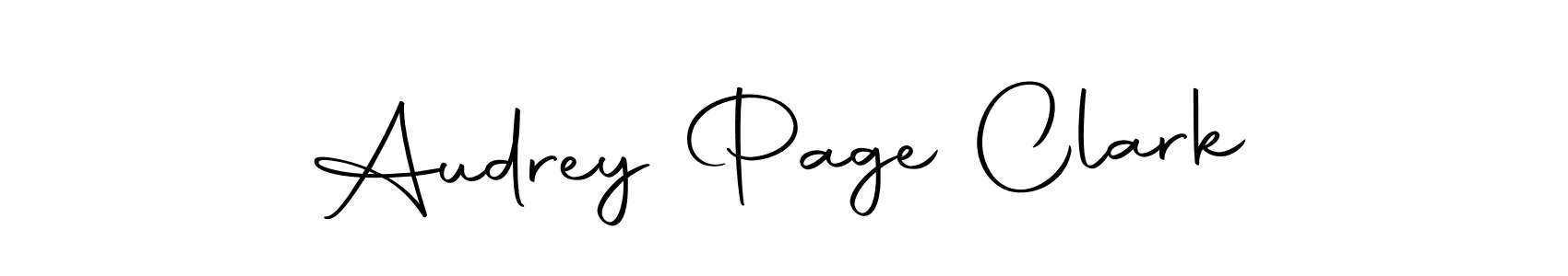 Create a beautiful signature design for name Audrey Page Clark. With this signature (Autography-DOLnW) fonts, you can make a handwritten signature for free. Audrey Page Clark signature style 10 images and pictures png