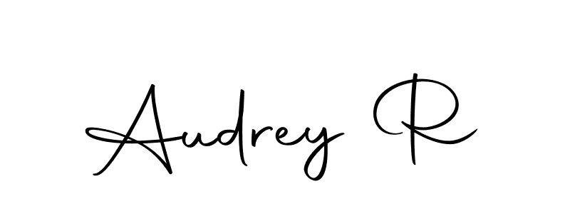 Similarly Autography-DOLnW is the best handwritten signature design. Signature creator online .You can use it as an online autograph creator for name Audrey R. Audrey R signature style 10 images and pictures png