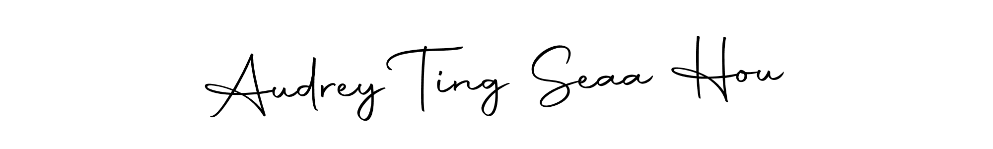 Make a beautiful signature design for name Audrey Ting Seaa Hou. Use this online signature maker to create a handwritten signature for free. Audrey Ting Seaa Hou signature style 10 images and pictures png