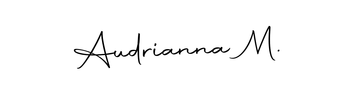 Autography-DOLnW is a professional signature style that is perfect for those who want to add a touch of class to their signature. It is also a great choice for those who want to make their signature more unique. Get Audrianna M. name to fancy signature for free. Audrianna M. signature style 10 images and pictures png
