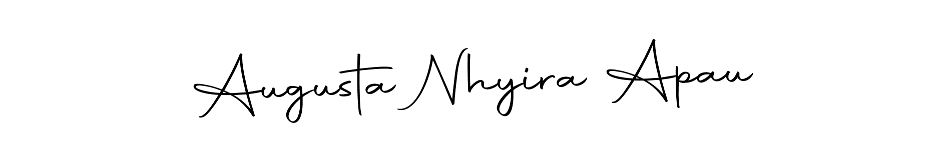 The best way (Autography-DOLnW) to make a short signature is to pick only two or three words in your name. The name Augusta Nhyira Apau include a total of six letters. For converting this name. Augusta Nhyira Apau signature style 10 images and pictures png