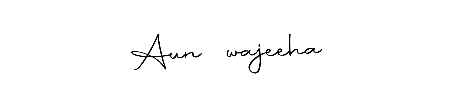 Create a beautiful signature design for name Aun♾️wajeeha. With this signature (Autography-DOLnW) fonts, you can make a handwritten signature for free. Aun♾️wajeeha signature style 10 images and pictures png