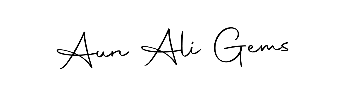 Also we have Aun Ali Gems name is the best signature style. Create professional handwritten signature collection using Autography-DOLnW autograph style. Aun Ali Gems signature style 10 images and pictures png