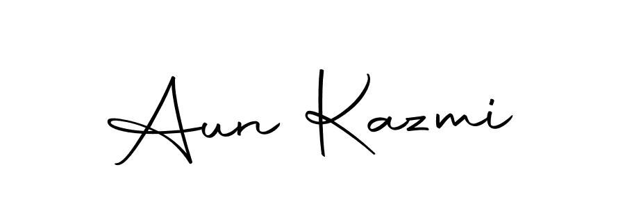 Use a signature maker to create a handwritten signature online. With this signature software, you can design (Autography-DOLnW) your own signature for name Aun Kazmi. Aun Kazmi signature style 10 images and pictures png