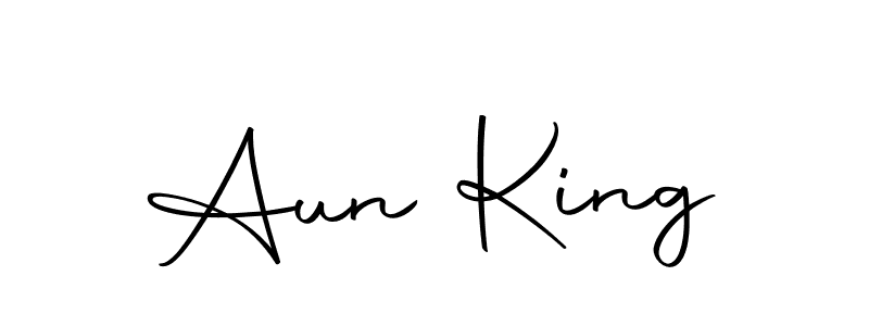 Make a beautiful signature design for name Aun King. With this signature (Autography-DOLnW) style, you can create a handwritten signature for free. Aun King signature style 10 images and pictures png