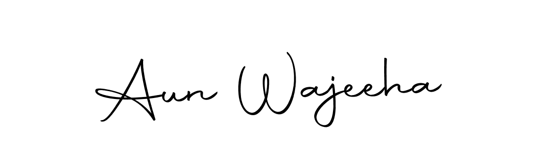 Aun Wajeeha stylish signature style. Best Handwritten Sign (Autography-DOLnW) for my name. Handwritten Signature Collection Ideas for my name Aun Wajeeha. Aun Wajeeha signature style 10 images and pictures png