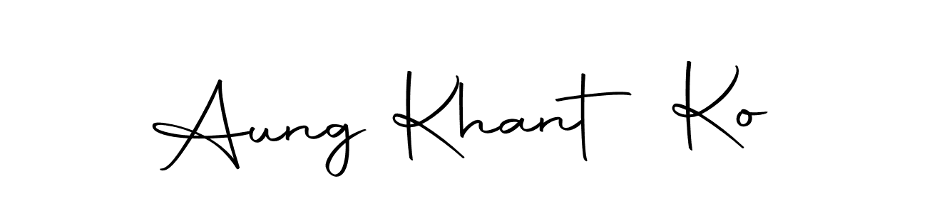 if you are searching for the best signature style for your name Aung Khant Ko. so please give up your signature search. here we have designed multiple signature styles  using Autography-DOLnW. Aung Khant Ko signature style 10 images and pictures png