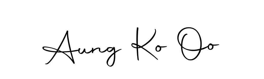 Design your own signature with our free online signature maker. With this signature software, you can create a handwritten (Autography-DOLnW) signature for name Aung Ko Oo. Aung Ko Oo signature style 10 images and pictures png