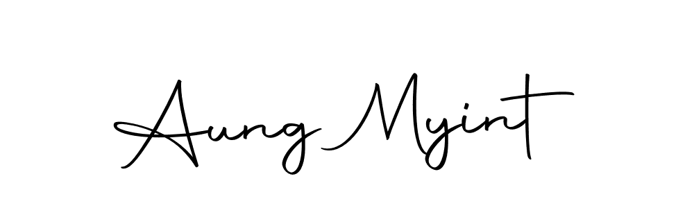 You should practise on your own different ways (Autography-DOLnW) to write your name (Aung Myint) in signature. don't let someone else do it for you. Aung Myint signature style 10 images and pictures png