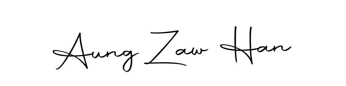 Create a beautiful signature design for name Aung Zaw Han. With this signature (Autography-DOLnW) fonts, you can make a handwritten signature for free. Aung Zaw Han signature style 10 images and pictures png