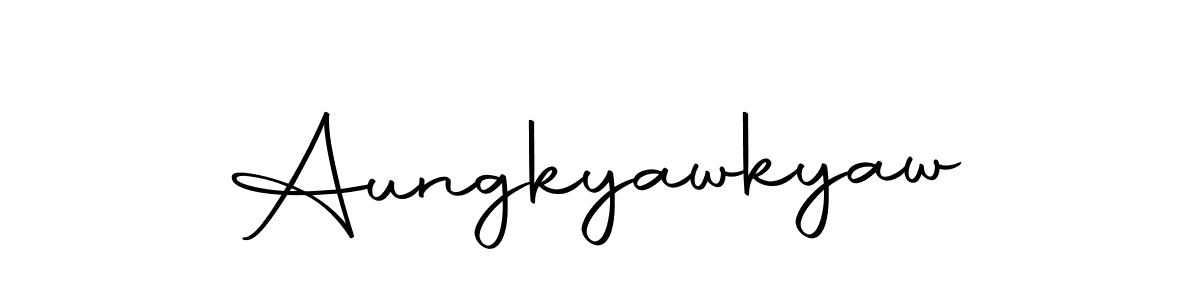 Autography-DOLnW is a professional signature style that is perfect for those who want to add a touch of class to their signature. It is also a great choice for those who want to make their signature more unique. Get Aungkyawkyaw name to fancy signature for free. Aungkyawkyaw signature style 10 images and pictures png