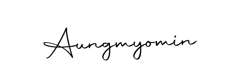 Make a beautiful signature design for name Aungmyomin. With this signature (Autography-DOLnW) style, you can create a handwritten signature for free. Aungmyomin signature style 10 images and pictures png