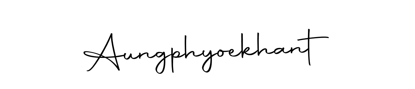 Aungphyoekhant stylish signature style. Best Handwritten Sign (Autography-DOLnW) for my name. Handwritten Signature Collection Ideas for my name Aungphyoekhant. Aungphyoekhant signature style 10 images and pictures png