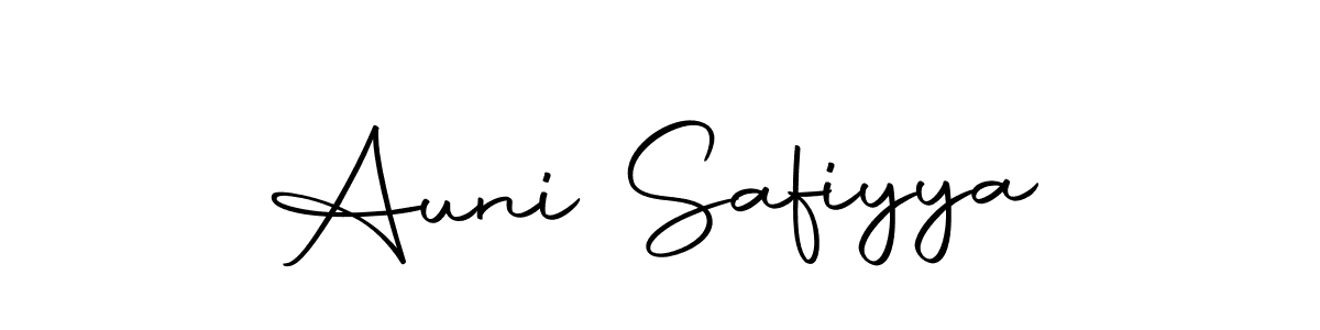 The best way (Autography-DOLnW) to make a short signature is to pick only two or three words in your name. The name Auni Safiyya include a total of six letters. For converting this name. Auni Safiyya signature style 10 images and pictures png