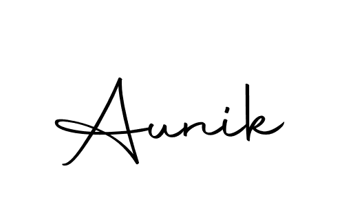 How to make Aunik signature? Autography-DOLnW is a professional autograph style. Create handwritten signature for Aunik name. Aunik signature style 10 images and pictures png