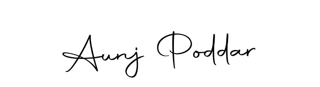 Design your own signature with our free online signature maker. With this signature software, you can create a handwritten (Autography-DOLnW) signature for name Aunj Poddar. Aunj Poddar signature style 10 images and pictures png