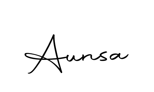 Use a signature maker to create a handwritten signature online. With this signature software, you can design (Autography-DOLnW) your own signature for name Aunsa. Aunsa signature style 10 images and pictures png