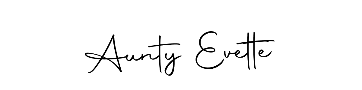 You should practise on your own different ways (Autography-DOLnW) to write your name (Aunty Evette) in signature. don't let someone else do it for you. Aunty Evette signature style 10 images and pictures png