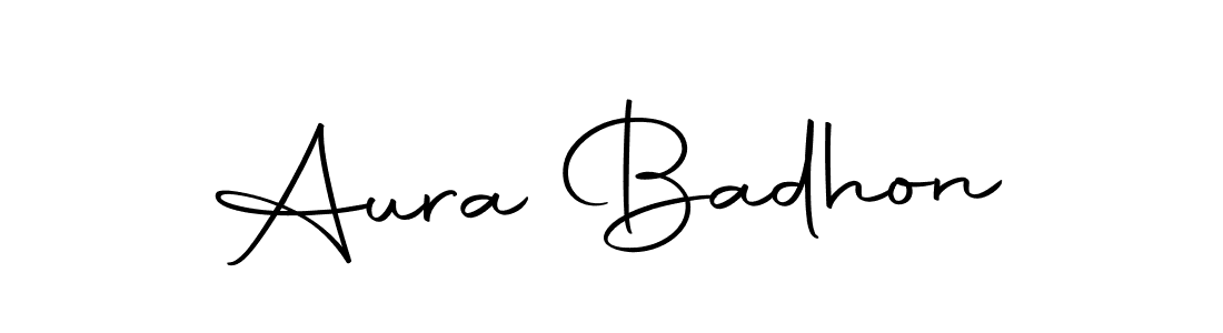 Make a beautiful signature design for name Aura Badhon. Use this online signature maker to create a handwritten signature for free. Aura Badhon signature style 10 images and pictures png