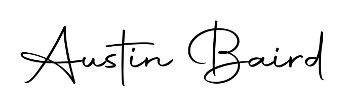 Create a personalized artistic stamp with Austin Baird in Autography-DOLnW font. Perfect for visual artists, designers, and influencers. Austin Baird signature style 10 images and pictures png