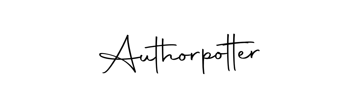 How to make Authorpotter name signature. Use Autography-DOLnW style for creating short signs online. This is the latest handwritten sign. Authorpotter signature style 10 images and pictures png