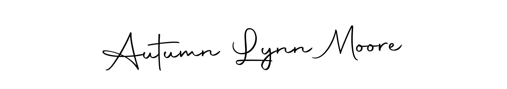 How to make Autumn Lynn Moore name signature. Use Autography-DOLnW style for creating short signs online. This is the latest handwritten sign. Autumn Lynn Moore signature style 10 images and pictures png