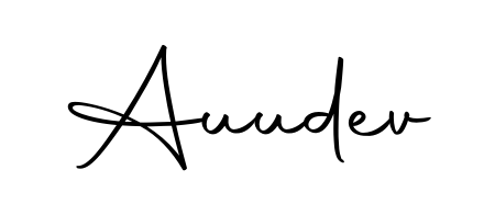 Create your official email sign-off with Auudev name in Autography-DOLnW style. Crisp, clean, and perfectly legible across all screens. Auudev signature style 10 images and pictures png