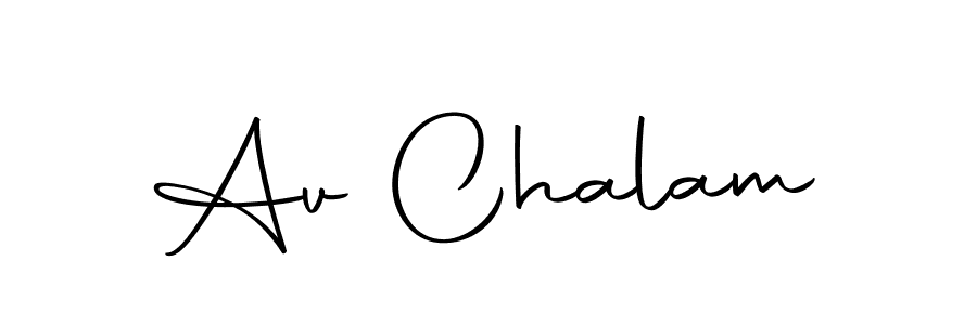 Design your own signature with our free online signature maker. With this signature software, you can create a handwritten (Autography-DOLnW) signature for name Av Chalam. Av Chalam signature style 10 images and pictures png