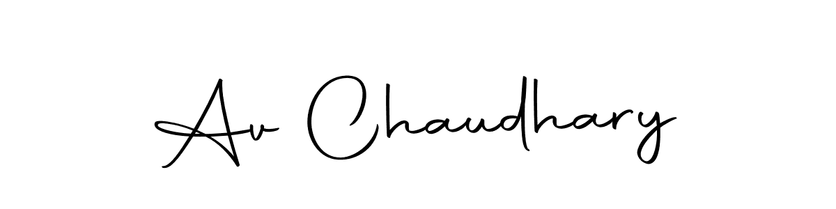 Use a signature maker to create a handwritten signature online. With this signature software, you can design (Autography-DOLnW) your own signature for name Av Chaudhary. Av Chaudhary signature style 10 images and pictures png