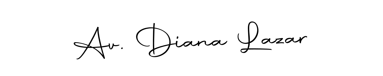 How to make Av. Diana Lazar name signature. Use Autography-DOLnW style for creating short signs online. This is the latest handwritten sign. Av. Diana Lazar signature style 10 images and pictures png