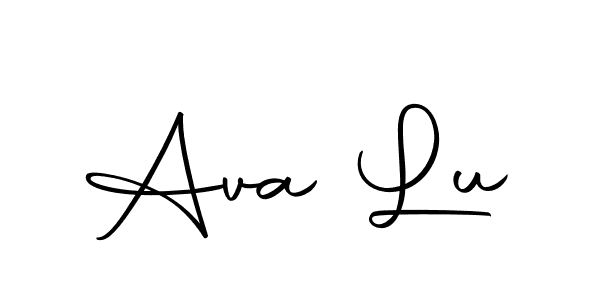 You should practise on your own different ways (Autography-DOLnW) to write your name (Ava Lu) in signature. don't let someone else do it for you. Ava Lu signature style 10 images and pictures png
