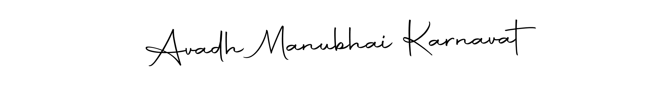 Create a beautiful signature design for name Avadh Manubhai Karnavat. With this signature (Autography-DOLnW) fonts, you can make a handwritten signature for free. Avadh Manubhai Karnavat signature style 10 images and pictures png