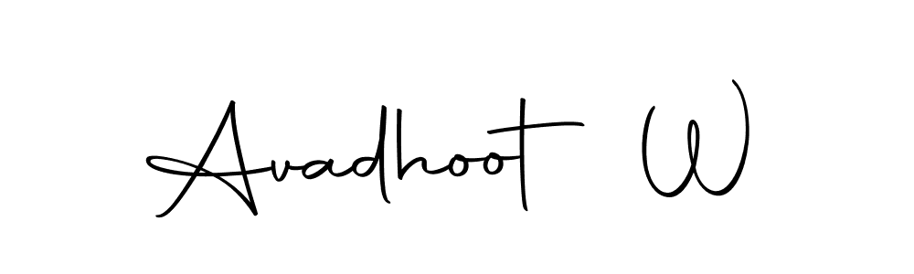 Use a signature maker to create a handwritten signature online. With this signature software, you can design (Autography-DOLnW) your own signature for name Avadhoot W. Avadhoot W signature style 10 images and pictures png