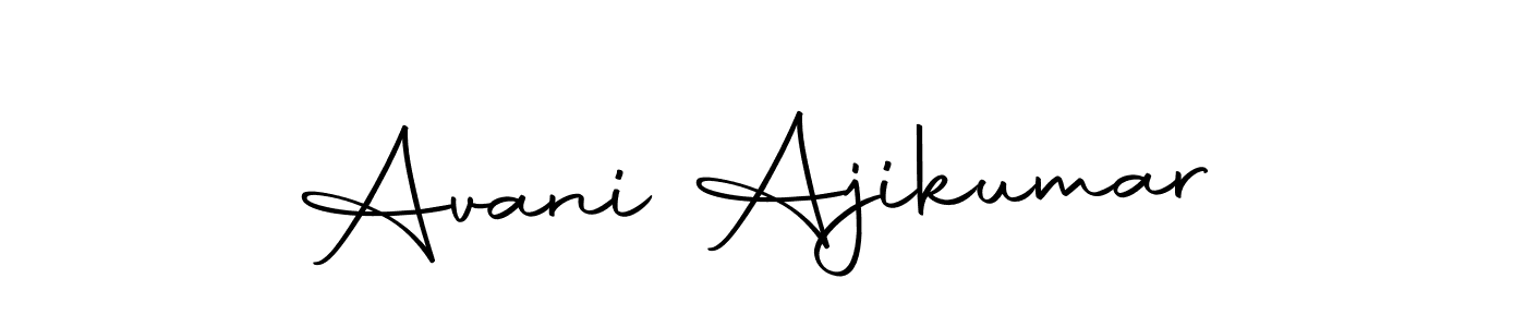 Avani Ajikumar stylish signature style. Best Handwritten Sign (Autography-DOLnW) for my name. Handwritten Signature Collection Ideas for my name Avani Ajikumar. Avani Ajikumar signature style 10 images and pictures png