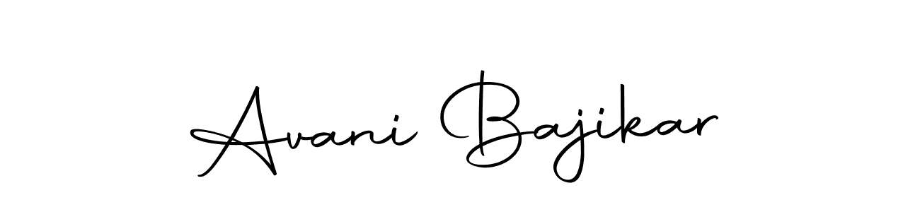The best way (Autography-DOLnW) to make a short signature is to pick only two or three words in your name. The name Avani Bajikar include a total of six letters. For converting this name. Avani Bajikar signature style 10 images and pictures png