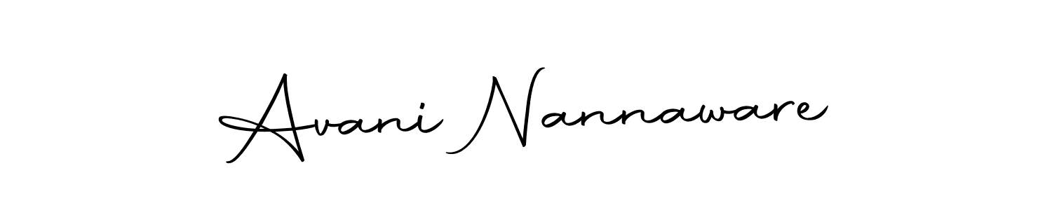 The best way (Autography-DOLnW) to make a short signature is to pick only two or three words in your name. The name Avani Nannaware include a total of six letters. For converting this name. Avani Nannaware signature style 10 images and pictures png